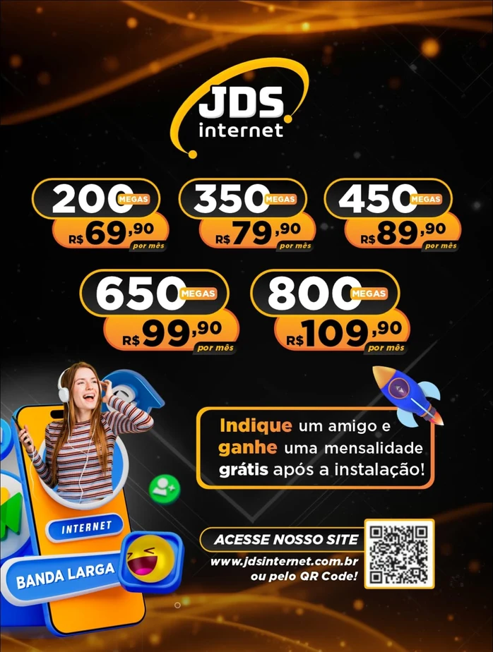 Panfleto de planos JDS Internet